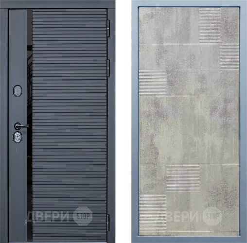 Входная металлическая Дверь Дива МХ-45 STR Д-4 Бетон темный в Звенигород