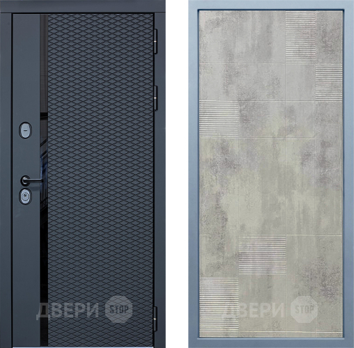 Входная металлическая Дверь Дива МХ-47 STR Д-4 Бетон темный в Звенигород