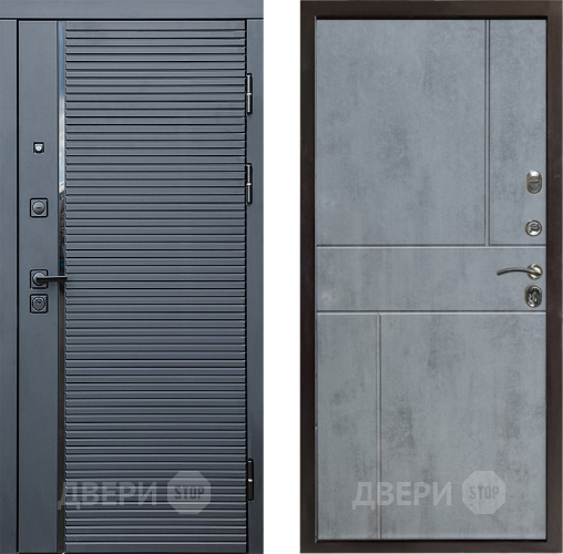 Дверь Престиж Черная Линия Горизонт Бетон темный в Звенигород