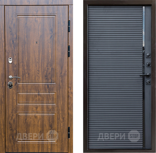Входная металлическая Дверь Престиж Классика Дуб Porte Черный кварц в Звенигород