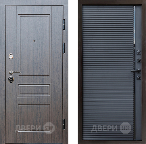 Входная металлическая Дверь Престиж Классика Венге Porte Черный кварц в Звенигород