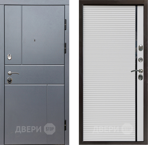 Входная металлическая Дверь Престиж Горизонт Грэй Porte Белый в Звенигород