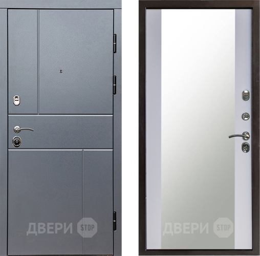 Дверь Престиж Горизонт Грэй Зеркало Белый софт в Звенигород