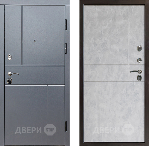 Входная металлическая Дверь Престиж Горизонт Грэй Горизонт Бетон светлый в Звенигород
