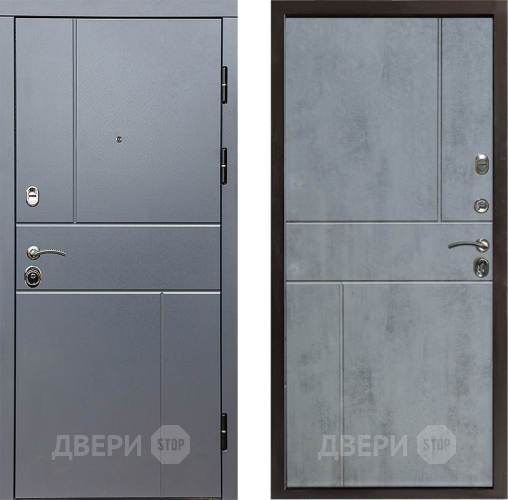 Входная металлическая Дверь Престиж Горизонт Грэй Горизонт Бетон темный в Звенигород