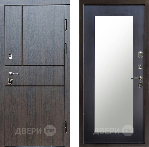 Входная металлическая Дверь Престиж Горизонт Венге Зеркло Пастораль Венге в Звенигород