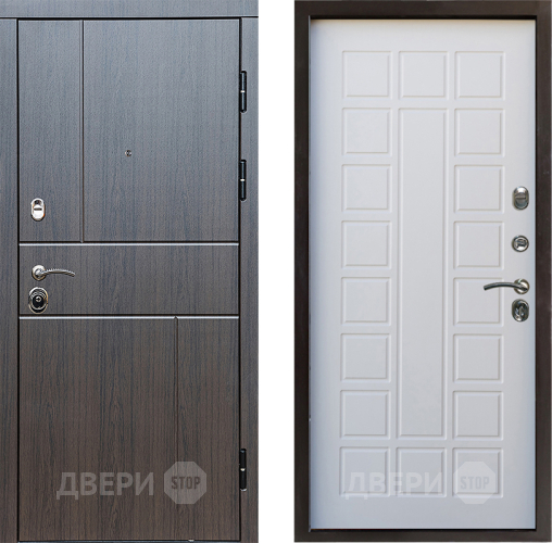Входная металлическая Дверь Престиж Горизонт Венге Престиж Белое дерево в Звенигород