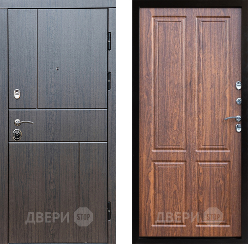 Входная металлическая Дверь Престиж Горизонт Венге Премиум Орех светлый в Звенигород