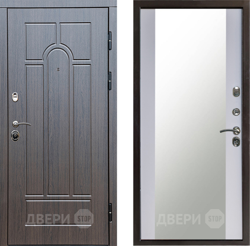 Дверь Престиж Арка Зеркало Белый софт в Звенигород