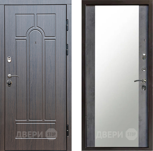 Дверь Престиж Арка Зеркало Бетон темный в Звенигород