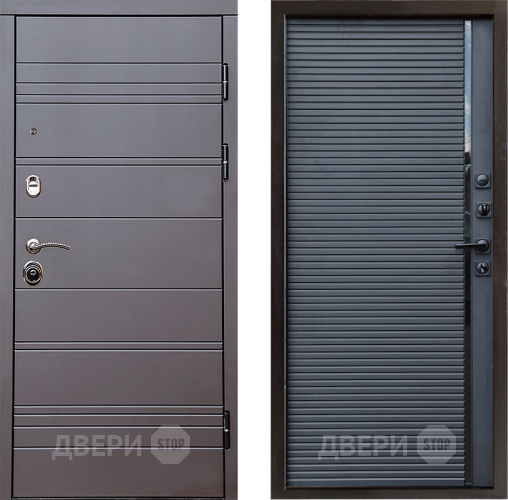 Входная металлическая Дверь Престиж Линия Браун Porte Черный кварц в Звенигород