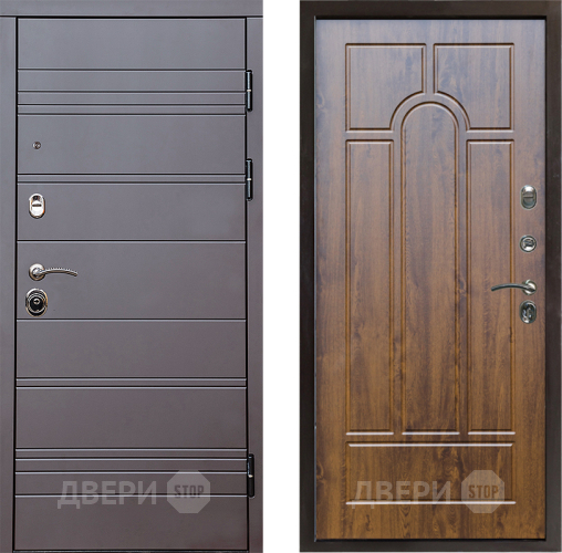 Входная металлическая Дверь Престиж Линия Браун Арка Дуб в Звенигород