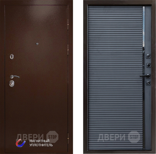Входная металлическая Дверь Престиж Медь Porte Черный кварц в Звенигород