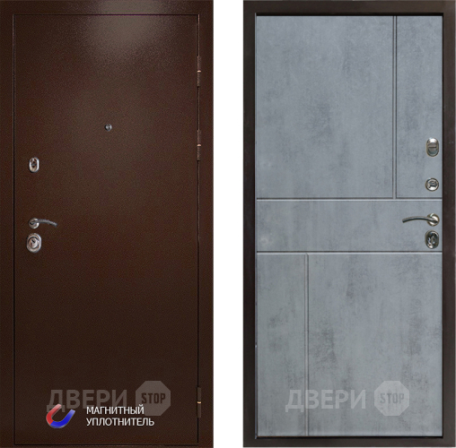 Дверь Престиж Медь Горизонт Бетон темный в Звенигород