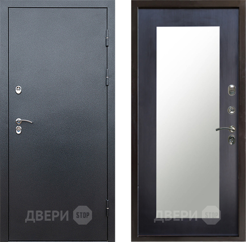 Дверь Престиж TERMO с терморазрывом Снегирь Серебро Зеркало пастораль Венге в Звенигород