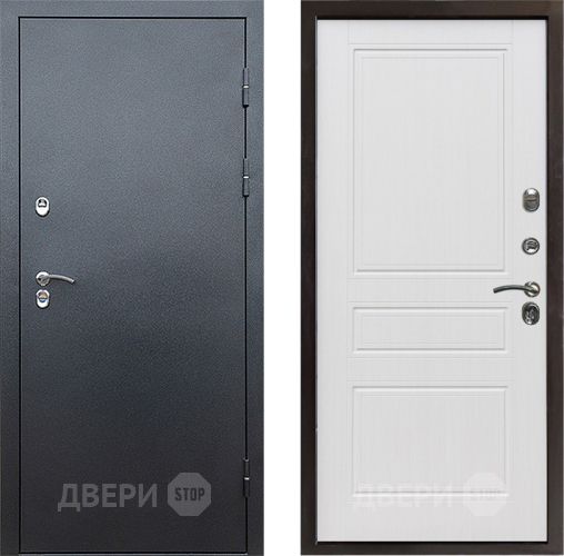 Дверь Престиж TERMO с терморазрывом Снегирь Серебро Классика Белое дерево в Звенигород