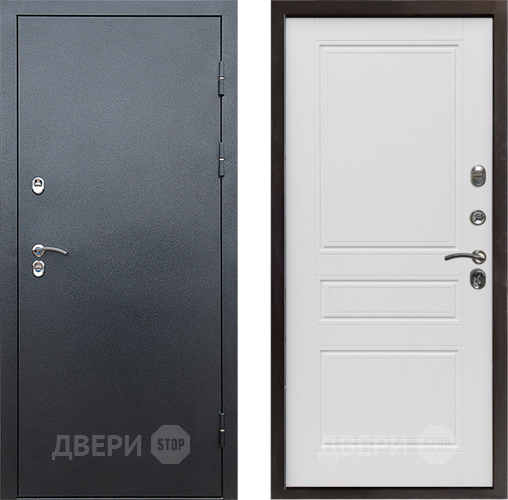 Входная металлическая Дверь Престиж TERMO с терморазрывом Снегирь Серебро Классика Лиственница белая в Звенигород