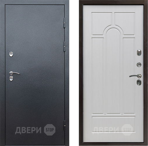 Входная металлическая Дверь Престиж TERMO с терморазрывом Снегирь Серебро Арка Лиственница белая в Звенигород