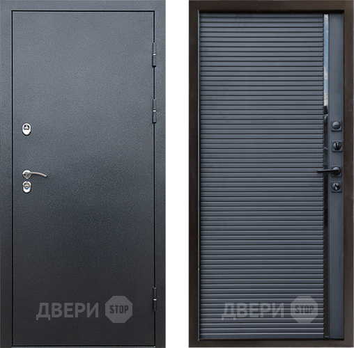 Дверь Престиж TERMO с терморазрывом Снегирь Серебро Porte Черный кварц в Звенигород