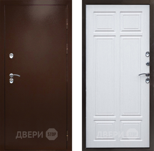 Входная металлическая Дверь Престиж TERMO с терморазрывом Снегирь Медь Премиум Лиственница белая в Звенигород