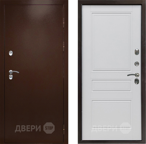 Дверь Престиж TERMO с терморазрывом Снегирь Медь Классика Белый матовый в Звенигород