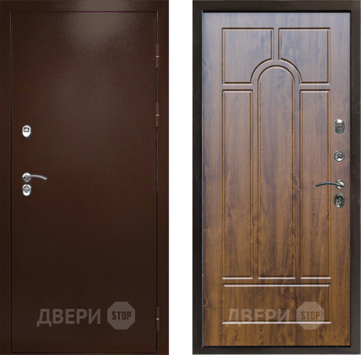 Дверь Престиж TERMO с терморазрывом Снегирь Медь Арка Дуб в Звенигород
