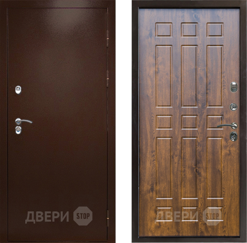 Входная металлическая Дверь Престиж TERMO с терморазрывом Снегирь Медь Спарта Дуб в Звенигород