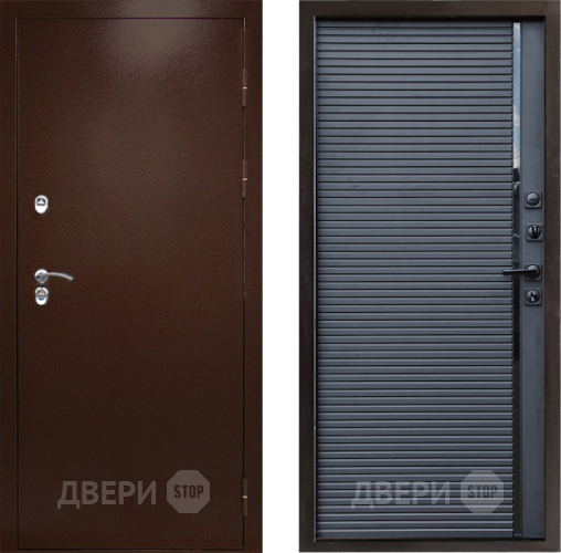Входная металлическая Дверь Престиж TERMO с терморазрывом Снегирь Медь Porte Черный кварц в Звенигород