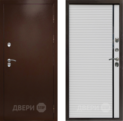 Дверь Престиж TERMO с терморазрывом Снегирь Медь Porte Белый в Звенигород