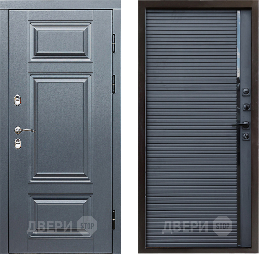 Дверь Престиж TERMO с терморазрывом Премиум Грэй Porte Черный кварц в Звенигород