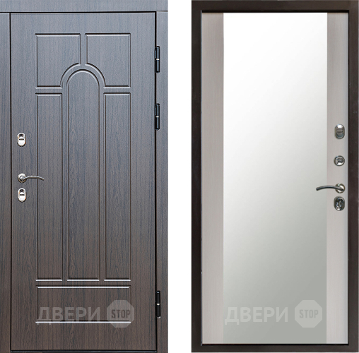 Дверь Престиж TERMO с терморазрывом Арка Зеркало Лиственница белая в Звенигород
