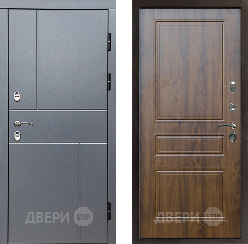 Входная металлическая Дверь Престиж TERMO с терморазрывом Горизонт Грэй Классика Дуб в Звенигород