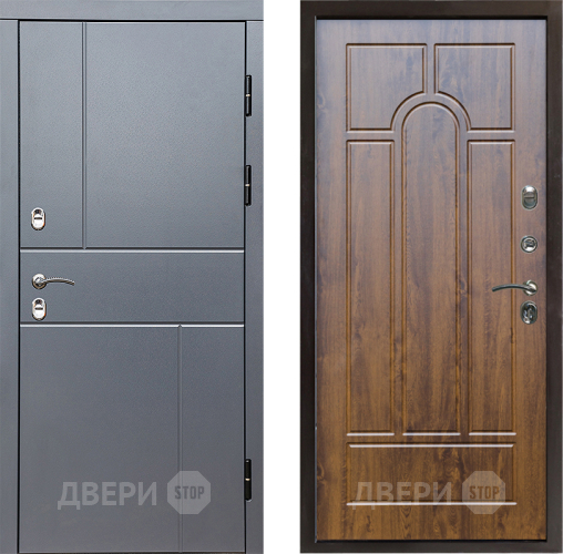 Входная металлическая Дверь Престиж TERMO с терморазрывом Горизонт Грэй Арка Дуб в Звенигород