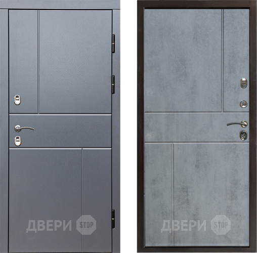 Входная металлическая Дверь Престиж TERMO с терморазрывом Горизонт Грэй Горизонт Бетон темный в Звенигород