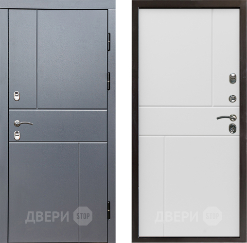 Входная металлическая Дверь Престиж TERMO с терморазрывом Горизонт Грэй Горизонт Бетон белый в Звенигород