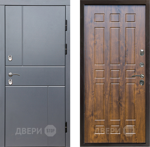 Входная металлическая Дверь Престиж TERMO с терморазрывом Горизонт Грэй Спарта Дуб в Звенигород
