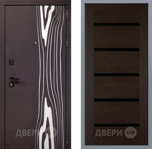 Дверь Заводские двери Леванте СБ-1 орех тисненый в Звенигород