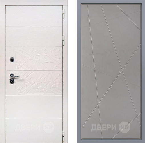 Дверь Заводские двери Дэко Вайт Флитта Грей софт в Звенигород