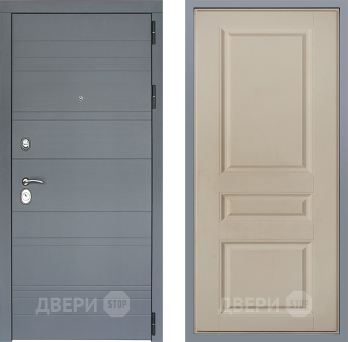 Дверь Заводские двери Лира Софт графит Стокгольм Шампань в Звенигород