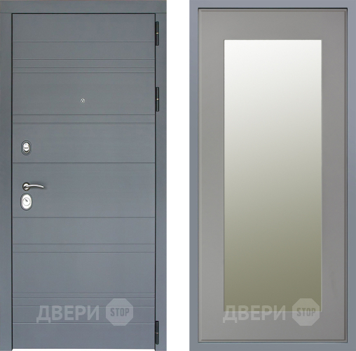 Дверь Заводские двери Лира Софт графит Зеркало Модерн Грей софт в Звенигород