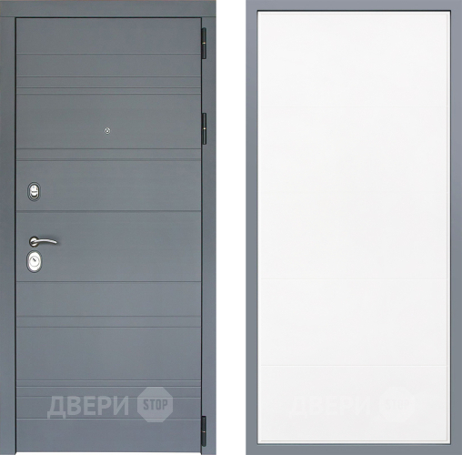 Дверь Заводские двери Лира Софт графит Тривия Белый софт в Звенигород