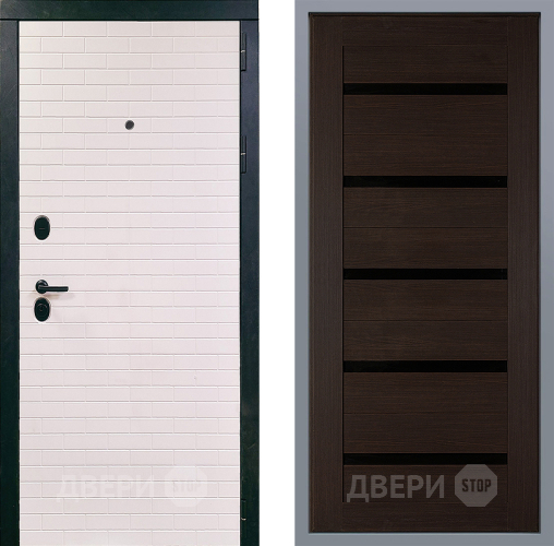 Дверь Заводские двери Сохо СБ-1 орех тисненый в Звенигород