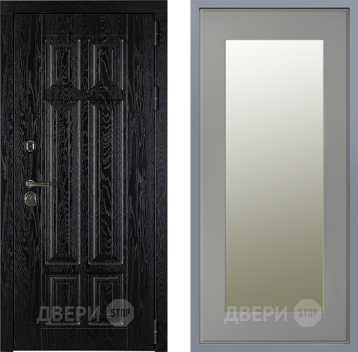 Дверь Заводские двери Мюнхен Зеркало Модерн Грей софт в Звенигород
