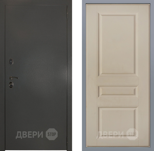 Дверь Заводские двери Эталон 3к антик серебро Стокгольм Шампань в Звенигород