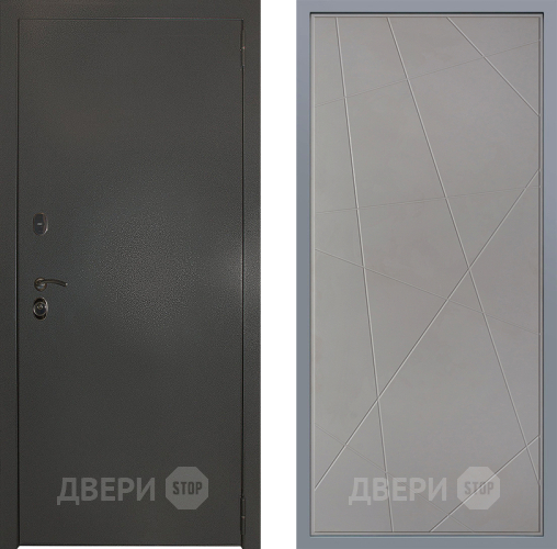 Дверь Заводские двери Эталон 3к антик серебро Флитта Грей софт в Звенигород