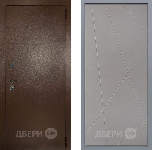 Дверь Заводские двери Эталон 3к антик медь Флитта Грей софт в Звенигород
