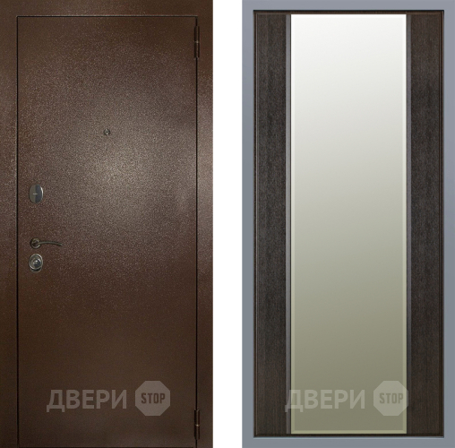 Дверь Заводские двери Эталон 3к антик медь Зеркало Макси Венге в Звенигород