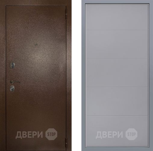 Дверь Заводские двери Эталон 3к антик медь Тривия Грей софт в Звенигород