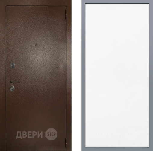 Дверь Заводские двери Эталон 3к антик медь Тривия Белый софт в Звенигород