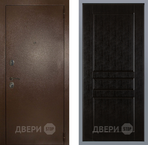 Дверь Заводские двери Эталон 3к антик медь К-2 Венге в Звенигород